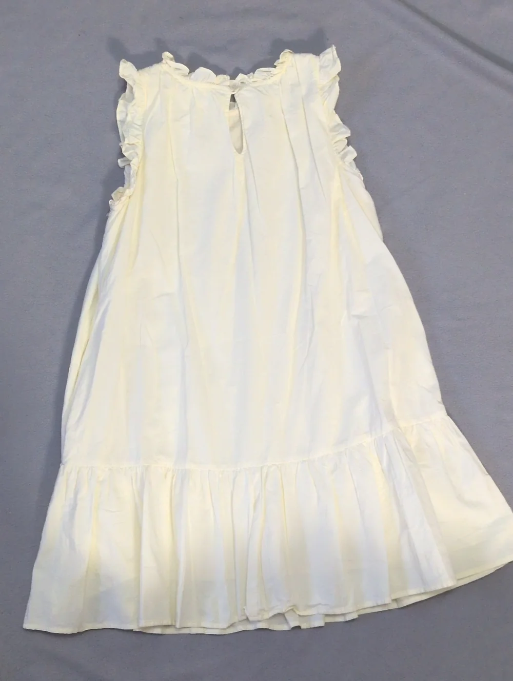 The Impeccable Pig Yellow Smoked Style Dress Ruffle Sleeve Small